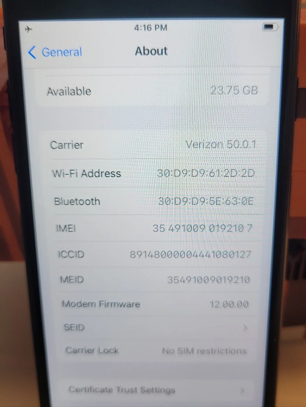 Apple iPhone 7 32gb Black Unlocked USED